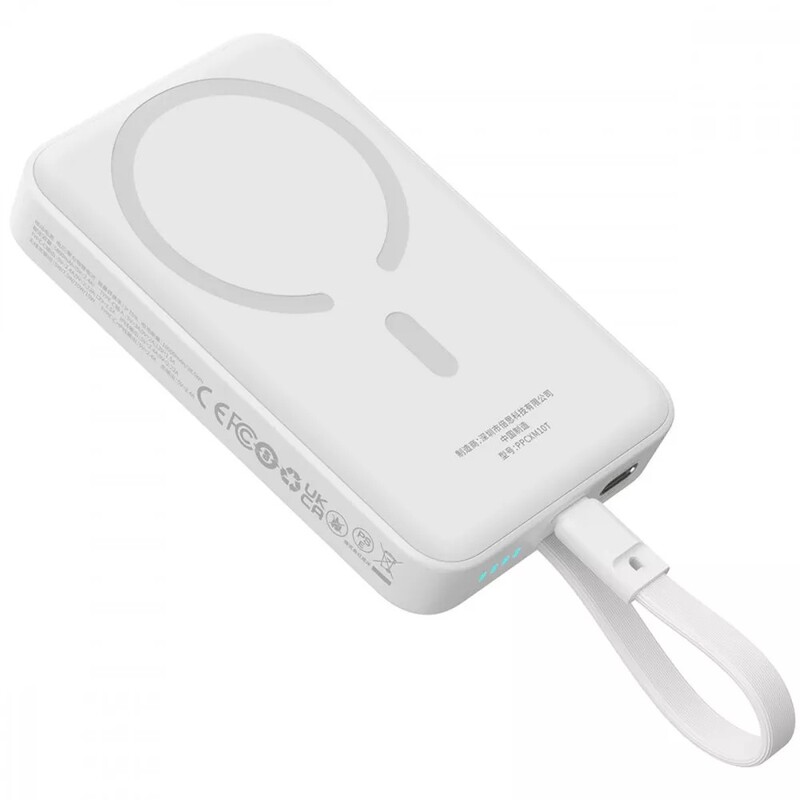 Универсальная мобильная батарея Baseus Magnetic Mini 10000mAh, 30W White (P1002210B223-00)