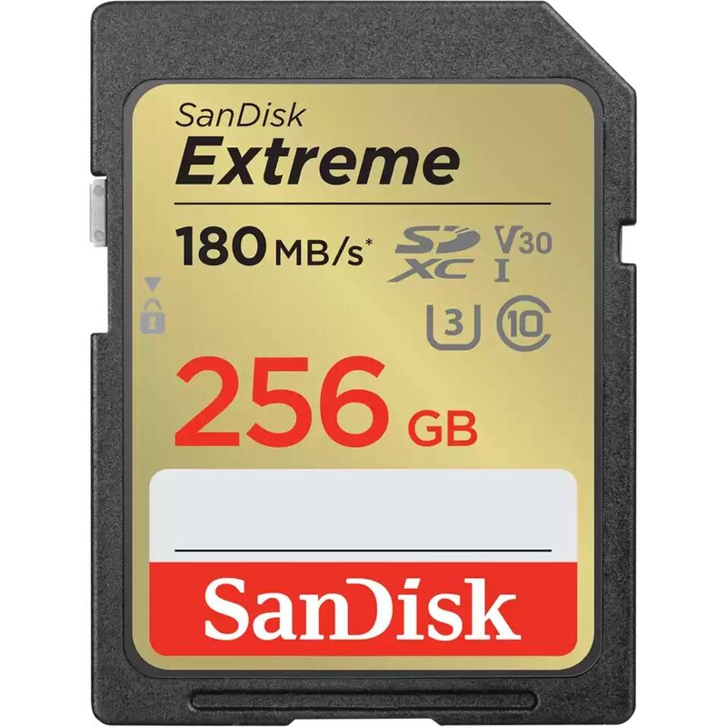 Карта памяти SDXC 256GB UHS-II U3 R180/W130MB/s SanDisk UHS-I U3 V30 Extreme Plus (SDSDXWV-256G-GNCIN)