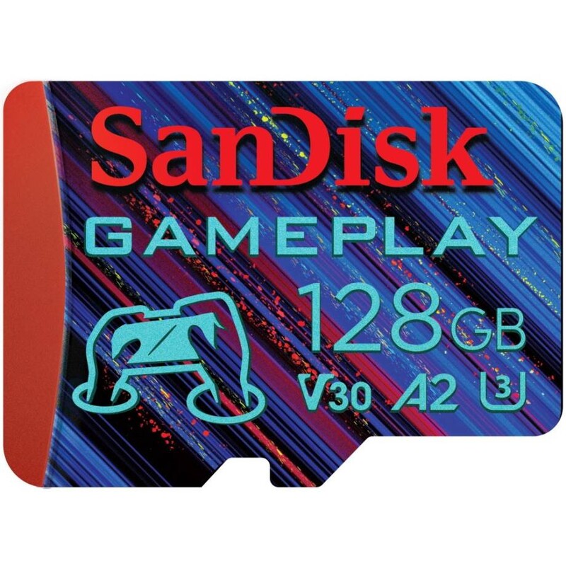 Карта памяти MicroSDXC 128GB UHS-I Class 10 R190/W90MB/s SanDisk GamePlay V30 A2 U3 (SDSQXAA-128G-GN6XN)