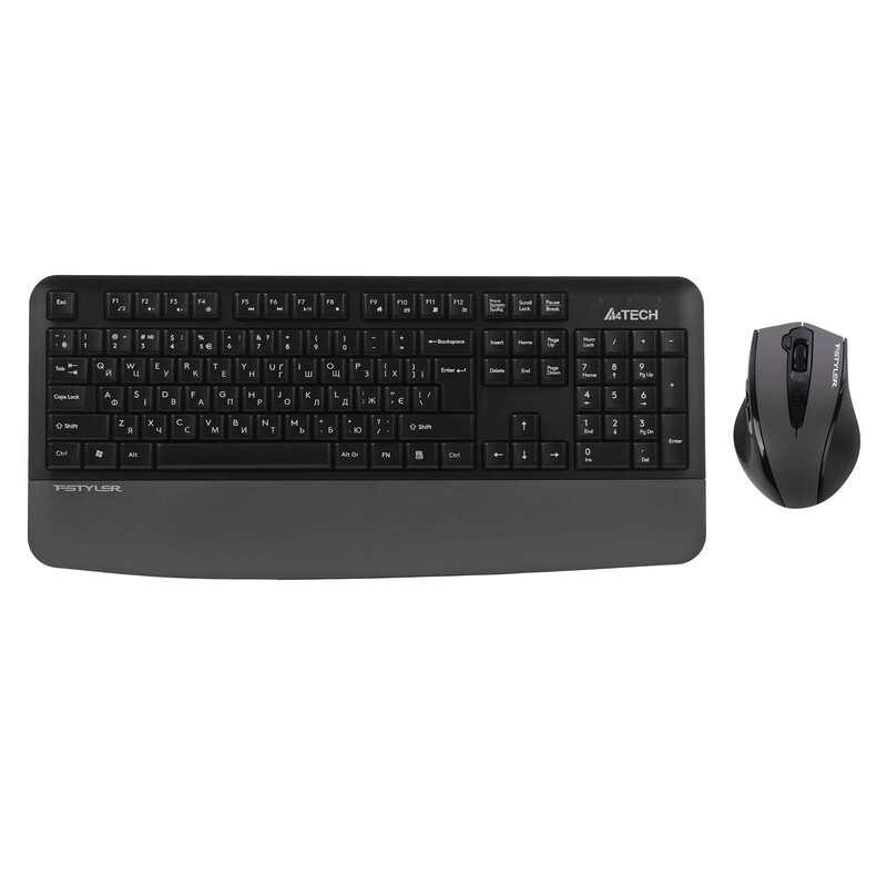 Комплект (клавиатура, мышь) беспроводной A4Tech Fstyler FG2500S Plus Grey
