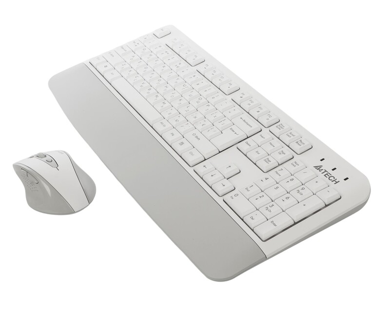 Комплект (клавіатура, миша) бездротовий A4Tech Fstyler FG2500S Plus White