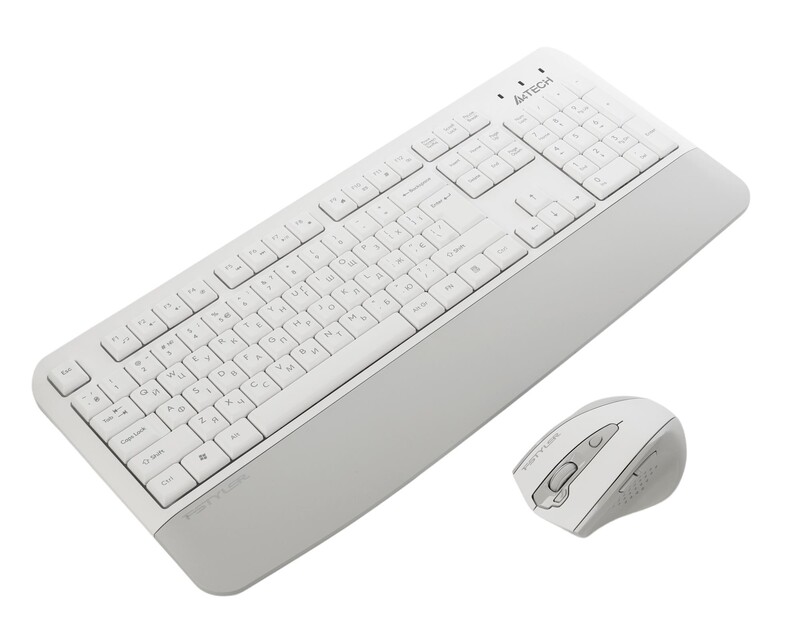 Комплект (клавіатура, миша) бездротовий A4Tech Fstyler FG2500S Plus White