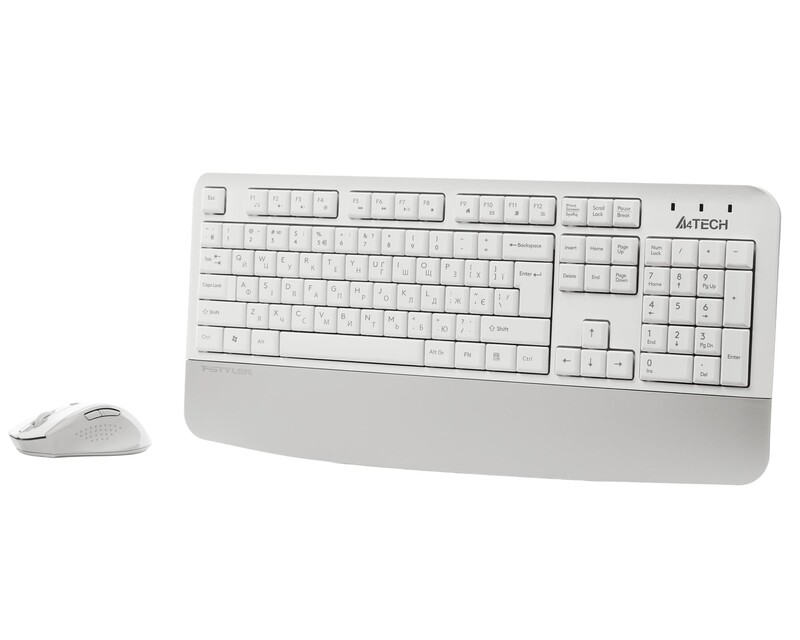 Комплект (клавіатура, миша) бездротовий A4Tech Fstyler FG2500S Plus White