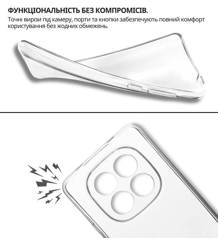 Чохол-накладка BeCover для Xiaomi Redmi Note 15 Pro Plus 5G Transparancy (714977)