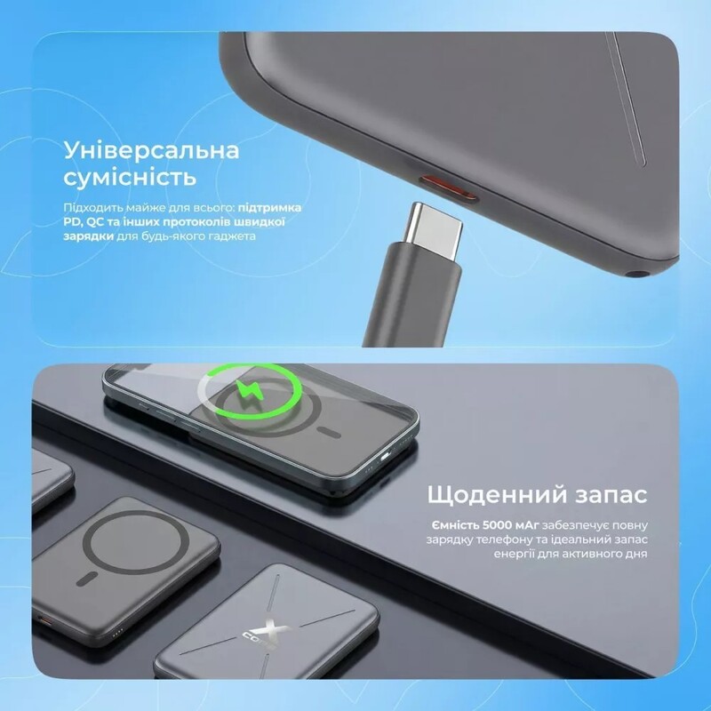 Універсальна мобільна батарея Proove X-Core 20W 5000mAh Purple (PNXC20010009)