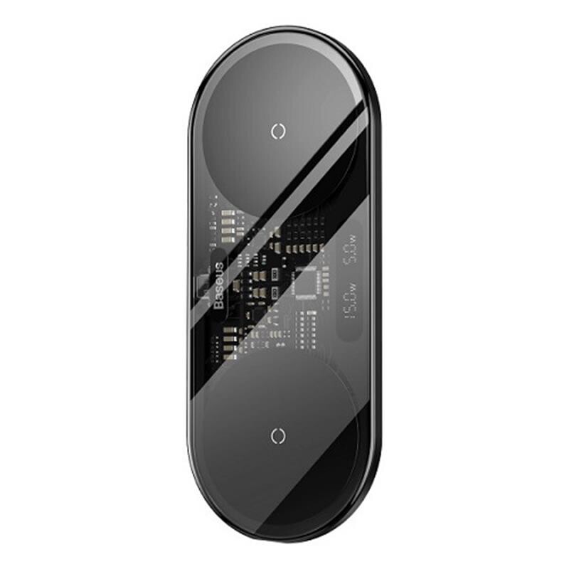 Беспроводное зарядное устройство Baseus Digital LED Display 20W Black (WXSX010101)