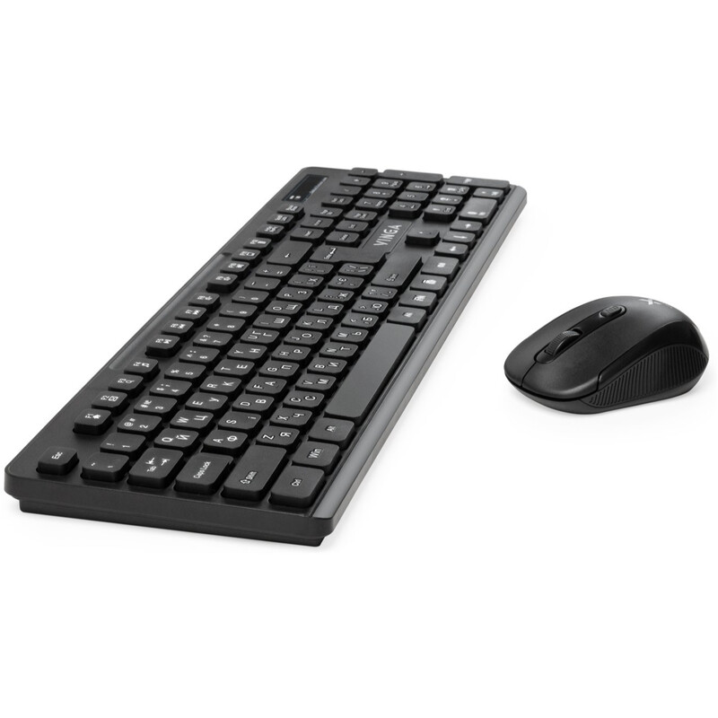 Комплект (клавіатура, мишка) бездротовий Vinga KBSW-100 Black