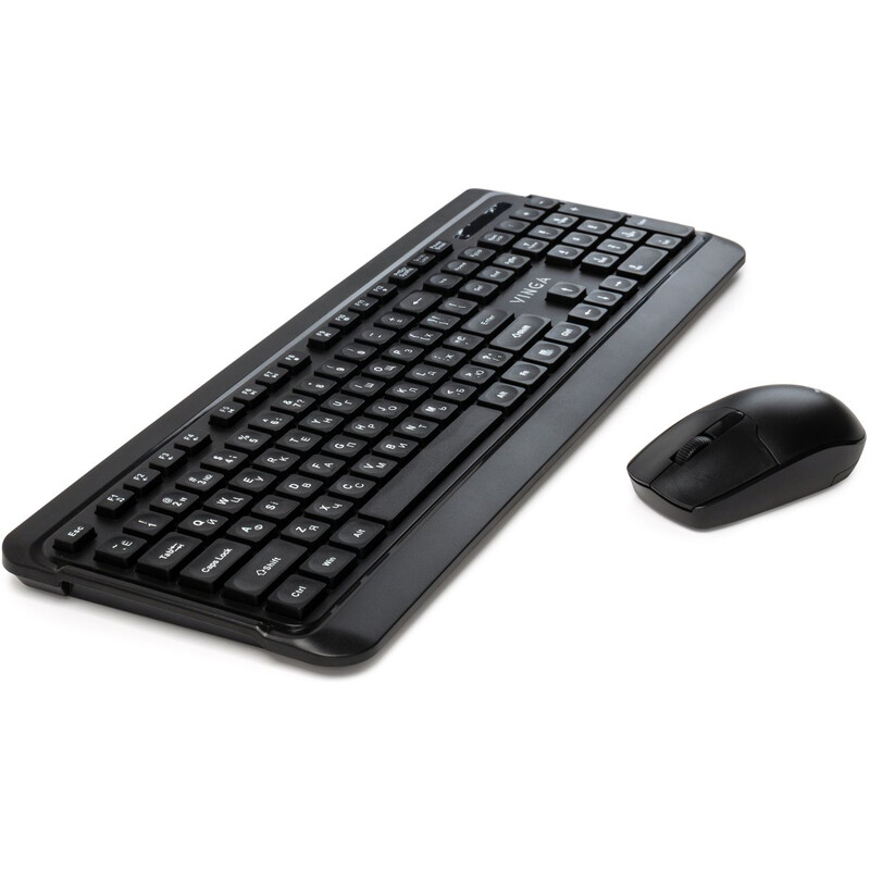 Комплект (клавіатура, мишка) бездротовий Vinga KBSW-110 Black