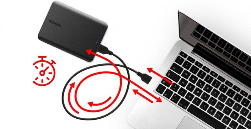 Зовнішній жорсткий диск 2.5" USB 2.0TB Toshiba Canvio Basics EXCL Black (HDTB520MK3AA)