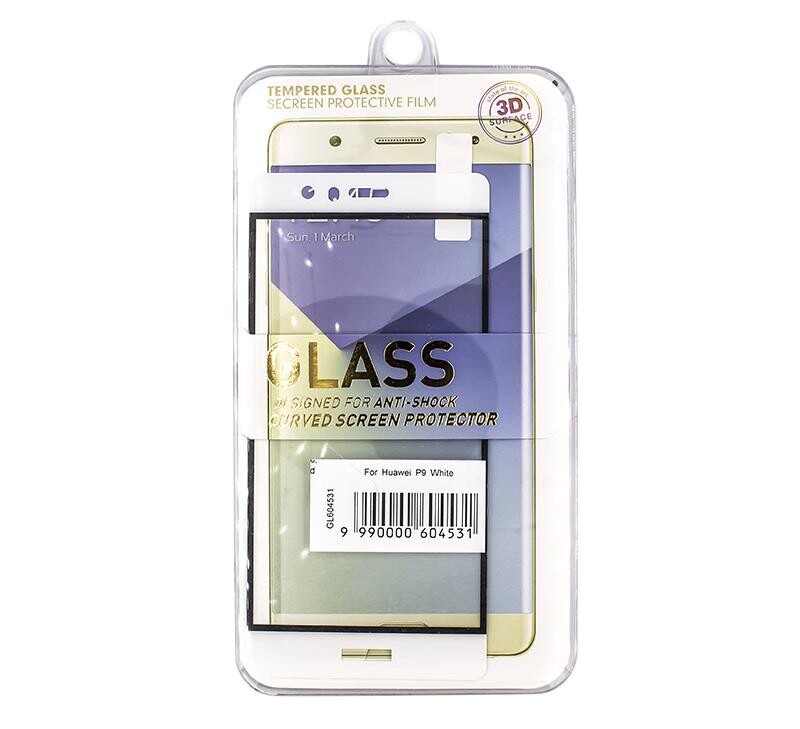 Защитное стекло PowerPlant для Huawei P9 White, 3D (GL604531)