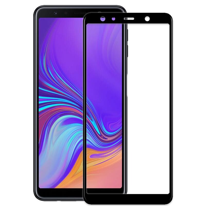 Захисне скло PowerPlant для Samsung Galaxy A7 (2018) SM-A750 Black Full Screen (GL606023)