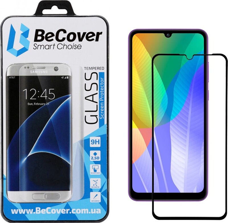 Защитное стекло BeCover для Huawei Y6p Black (705037)