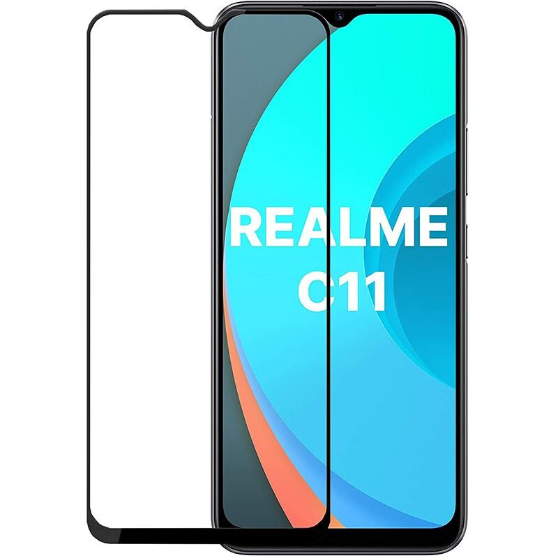 Захисне скло PowerPlant для Realme C11 Black Full Screen (GL609260)