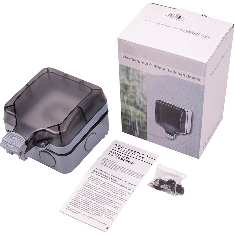 Розетка HiSmart EU, IP66, водонепроницаемая (EL240173)