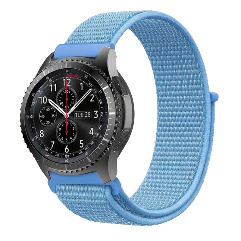 Ремешок BeCover Nylon Style для Amazfit Stratos (22mm) 1/2/2S/3/GTR 2/GTR 47mm/GTR Lite 47mm/Nexo/Pace/GTR 3 Pro/GTR 4 Aqua Blue (715005)