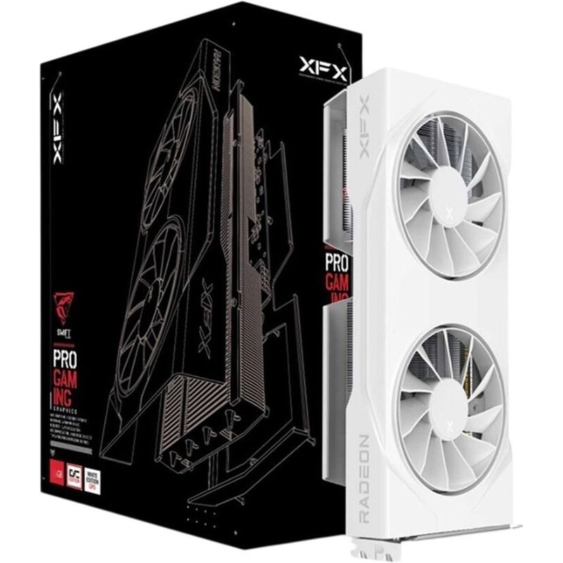 Відеокарта AMD Radeon RX 9060 XT 8GB GDDR6 Swift OC Gaming Edition White XFX (RX-96TSW8GWQ)