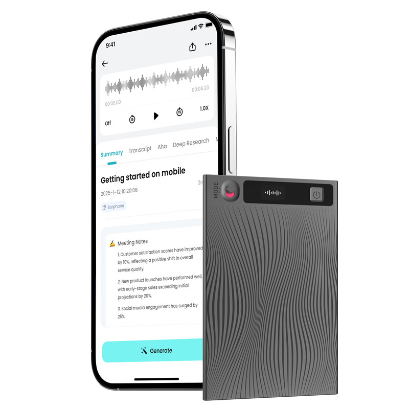Диктофон Mobvoi TicNote с АІ NE-79