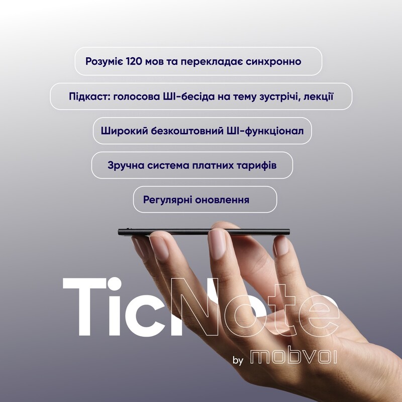 Диктофон Mobvoi TicNote с АІ NE-79