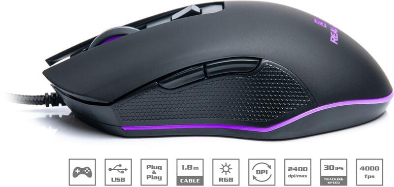 Миша REAL-EL RM-550 Black (EL123200027)