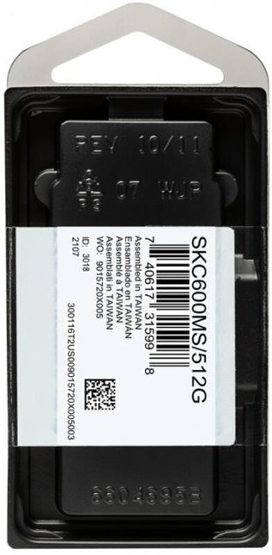Накопитель SSD  512GB Kingston KC600 mSATA SATAIII 3D TLC (SKC600MS/512G)