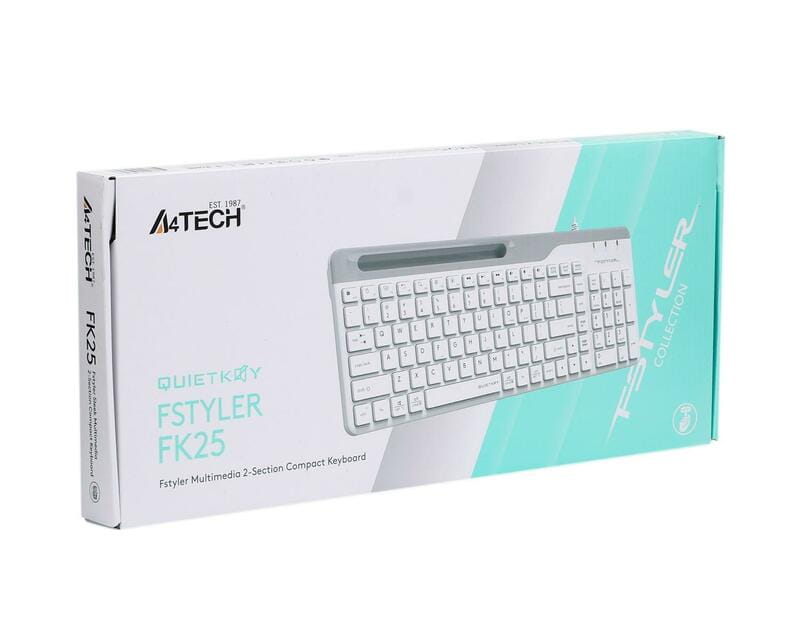 Клавиатура A4Tech Fstyler Ukr FK25 White