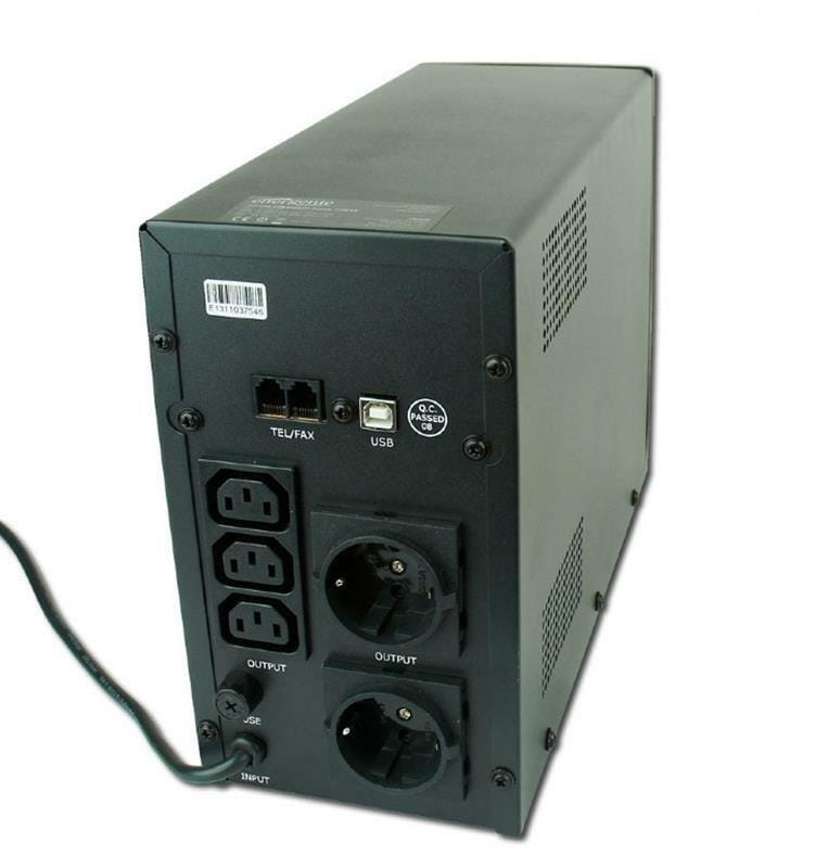 ИБП EnerGenie EG-UPS-033 1200VA, Line Int., AVR, 3xIEC+2xSchuko, USB, LCD, RJ11, металл