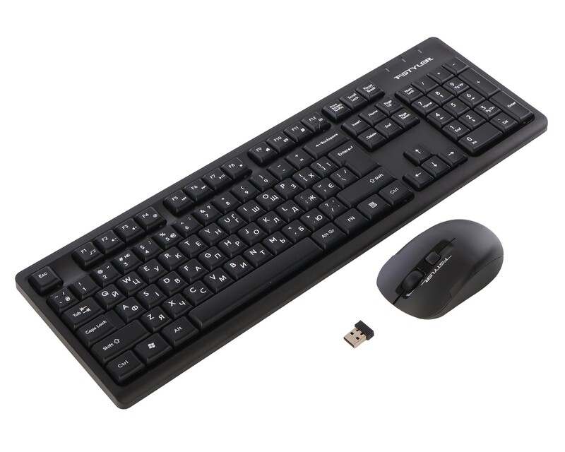 Комплект (клавиатура, мышь) беспроводной A4Tech FG1200 Black