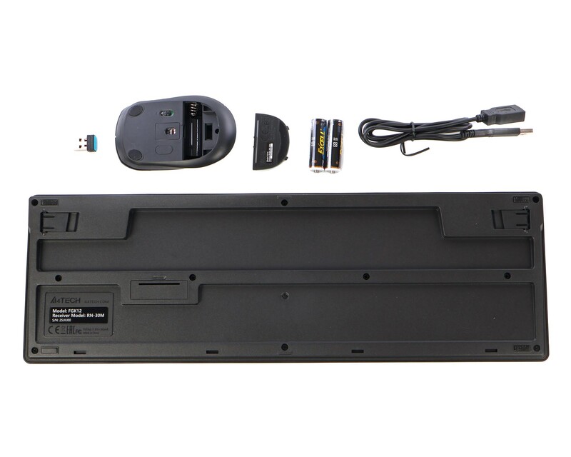 Комплект (клавіатура, миша) бездротовий A4Tech FG1200S Black