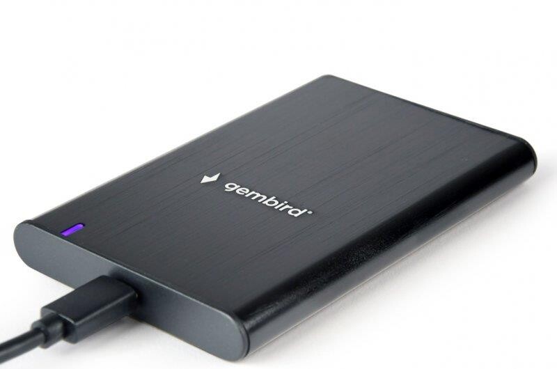 Внешний карман Gembird SATA HDD 2.5", USB 3.1, алюминий, Black (EE2-U3S-6)