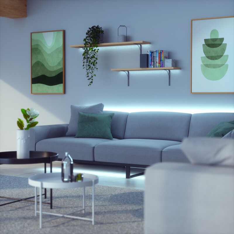 Розумна світлодіодна стрічка Nanoleaf Essentials Lightstrip Expansion Apple HomeKit, 1м (NL55-0001LS-1M)