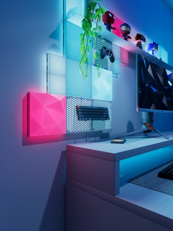 Комплект панелей Nanoleaf Blocks Textured Squares Add-On з підтримкою HomeKit і Matter, 2 шт. (N8100E00-2TBS)