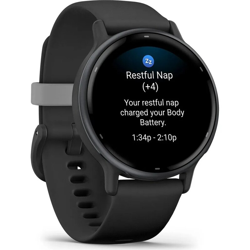 Смарт-годинник Garmin Vivoactive 5 Slate Aluminium Bezel with Black Case and Silicone Band (010-02862-10)
