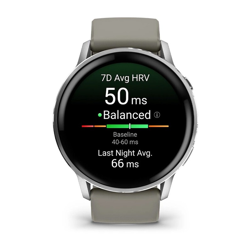 Смарт-годинник Garmin Venu 4 45mm Silver Bezel with Silver Gray Silicone Band (010-03014-01)