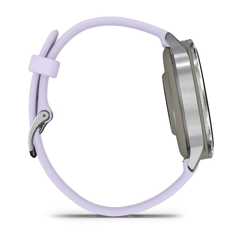 Смарт-годинник Garmin Venu 4 41mm Silver Bezel with Periwinkle Silicone Band (010-03013-01)