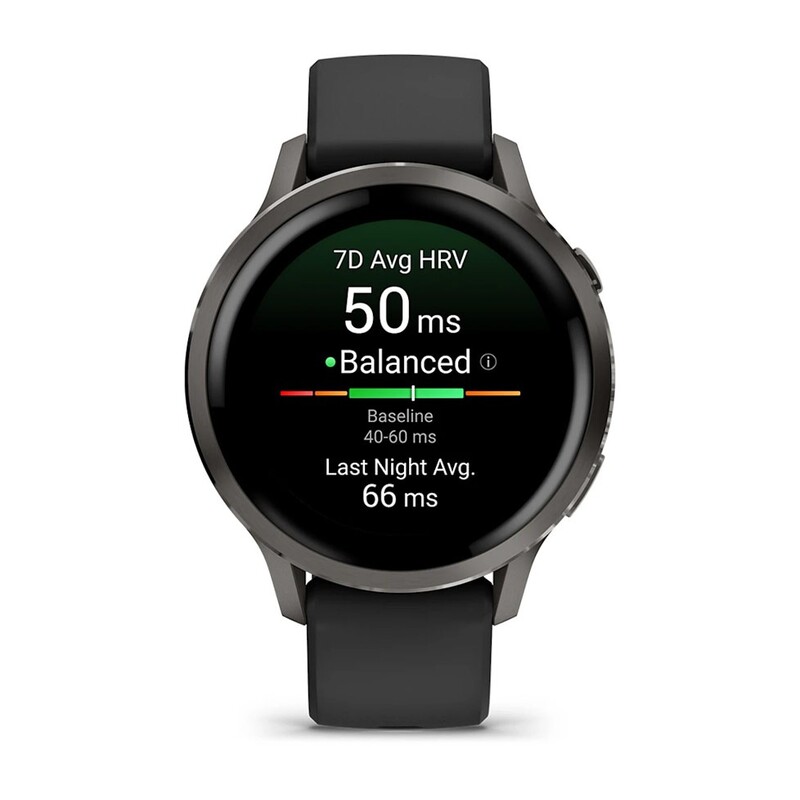 Смарт-годинник Garmin Venu 4 41mm Slate Bezel with Black Silicone Band (010-03013-02)