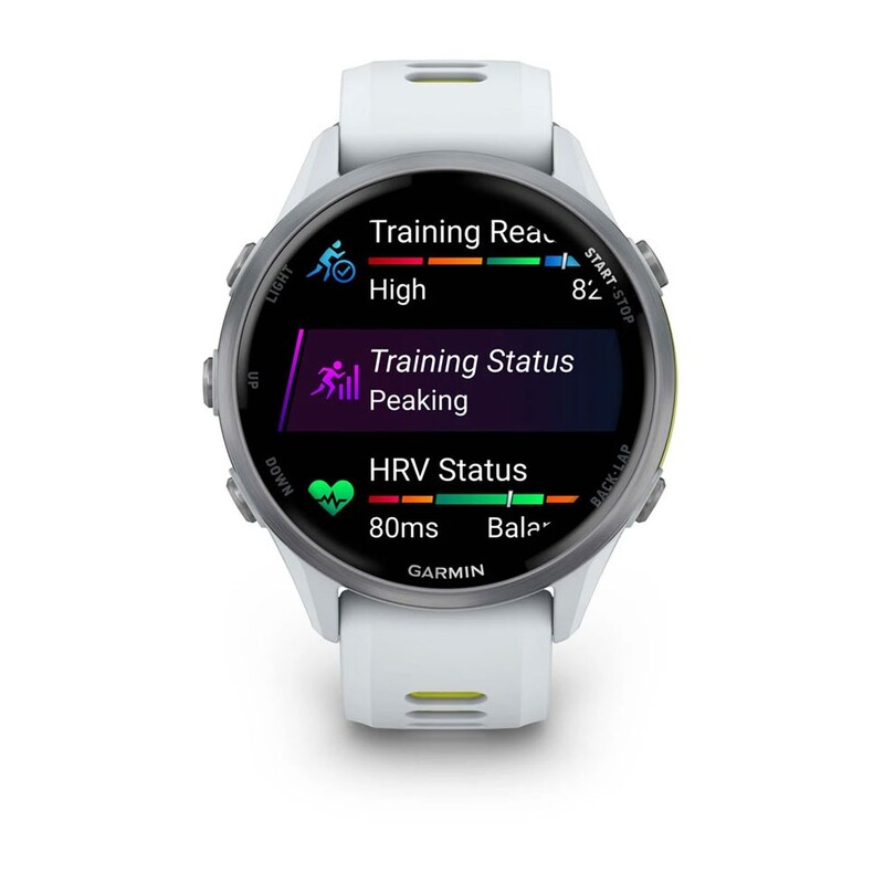 Смарт-годинник Garmin Forerunner 970 Whitestone/Amp Yellow (010-02969-11)