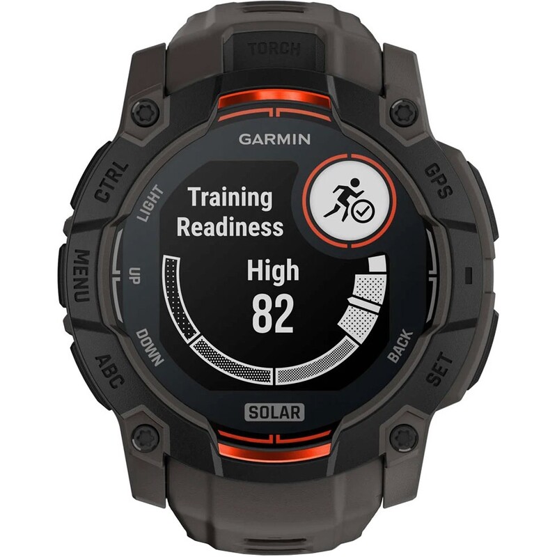 Смарт-годинник Garmin Instinct 3 50mm Solar Black Bezel with Charcoal Band (010-02935-00)