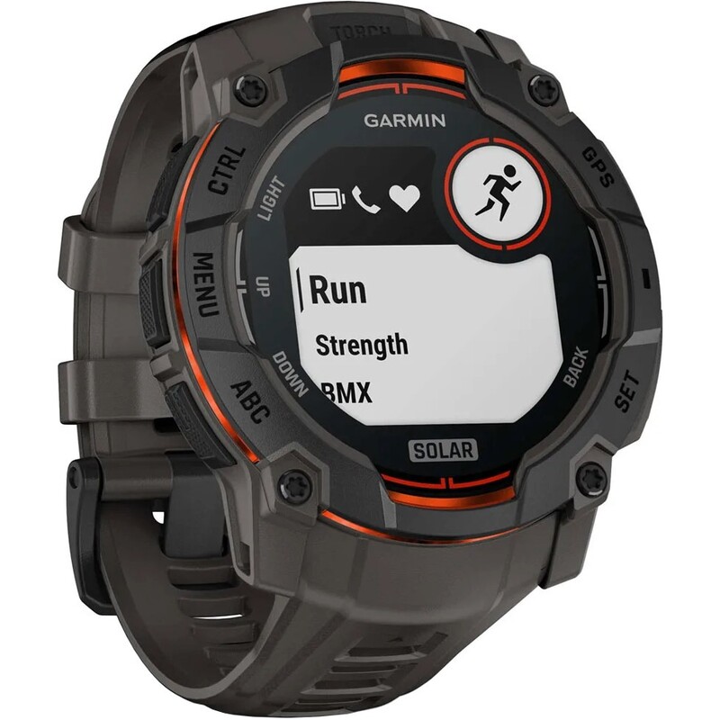 Смарт-годинник Garmin Instinct 3 50mm Solar Black Bezel with Charcoal Band (010-02935-00)