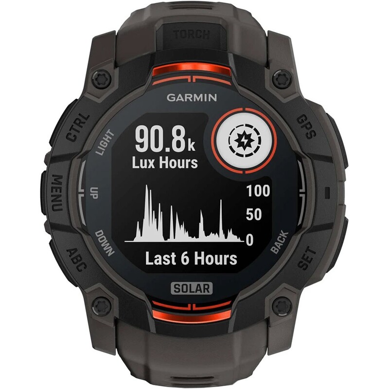 Смарт-годинник Garmin Instinct 3 50mm Solar Black Bezel with Charcoal Band (010-02935-00)