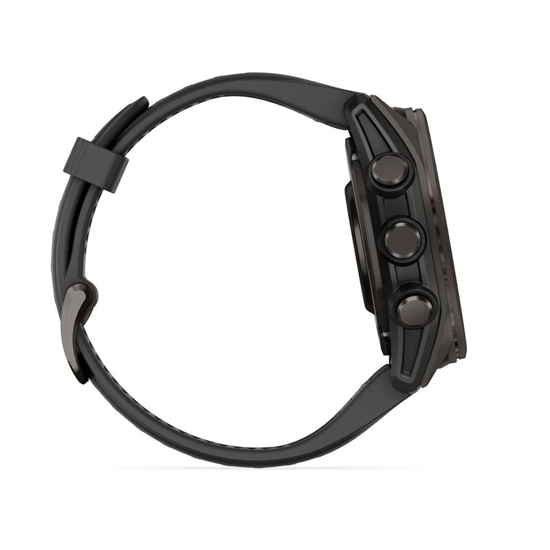 Смарт-часы Garmin Fenix 8 43mm AMOLED Sapphire Carbon Gray Titanium with Pebble Gray Silicone Band (010-02903-21)