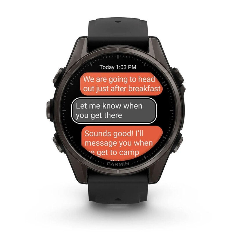 Смарт-часы Garmin Fenix 8 43mm AMOLED Sapphire Carbon Gray Titanium with Pebble Gray Silicone Band (010-02903-21)