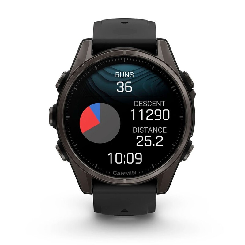 Смарт-часы Garmin Fenix 8 43mm AMOLED Sapphire Carbon Gray Titanium with Pebble Gray Silicone Band (010-02903-21)