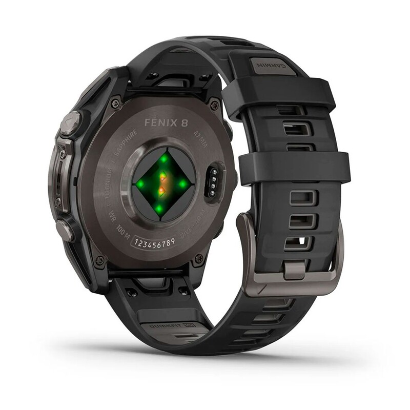 Смарт-часы Garmin Fenix 8 47mm AMOLED Sapphire Carbon Gray Titanium with Pebble Gray Silicone Band (010-02904-21)