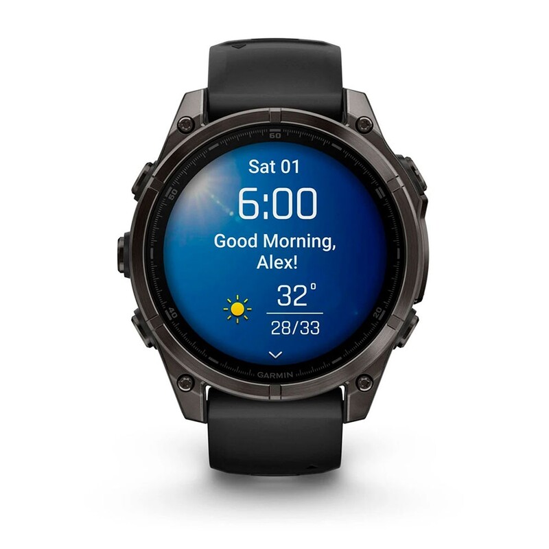Смарт-часы Garmin Fenix 8 47mm AMOLED Sapphire Carbon Gray Titanium with Pebble Gray Silicone Band (010-02904-21)