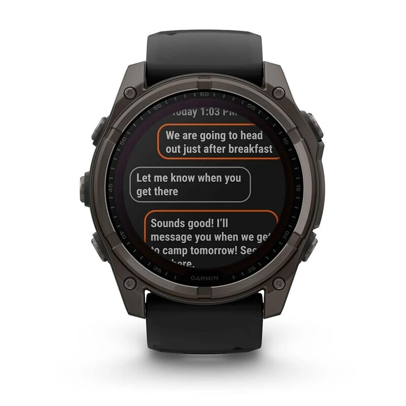 Смарт-годинник Garmin Fenix 8 51mm Solar Sapphire Carbon Gray Titanium with Pebble Gray Silicone Band (010-02907-11)