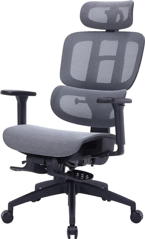 Кресло офисное Officepro Skyline Footrest Black/Dark Gray (OC750-B-DG-DG)