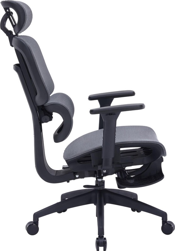 Кресло офисное Officepro Skyline Footrest Black/Dark Gray (OC750-B-DG-DG)