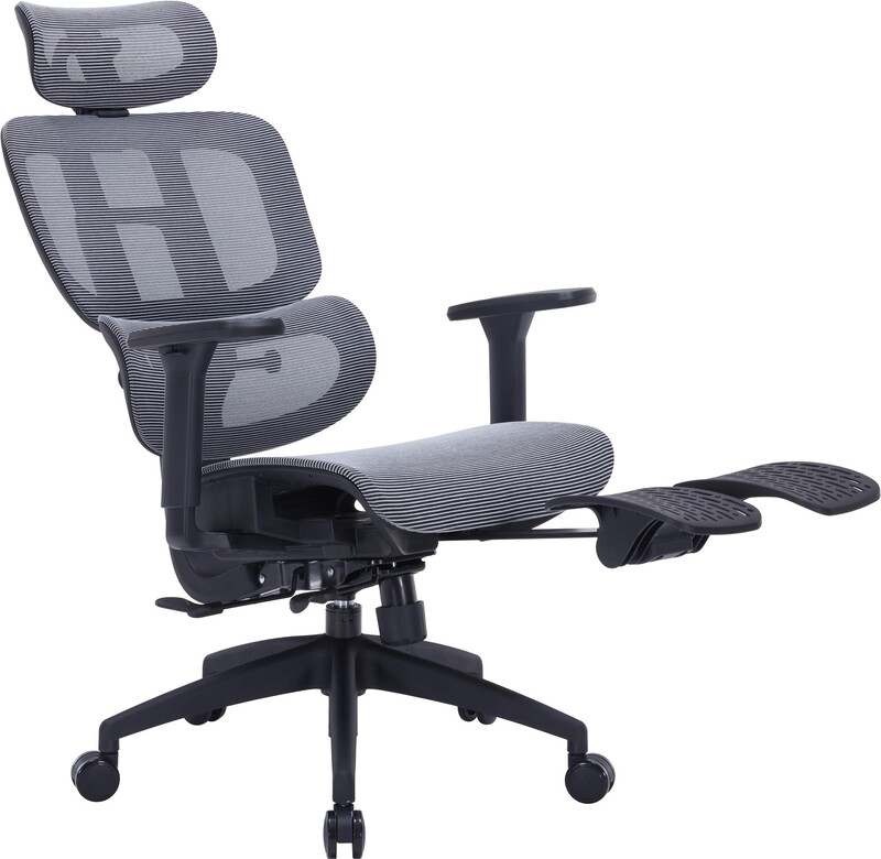 Кресло офисное Officepro Skyline Footrest Black/Dark Gray (OC750-B-DG-DG)