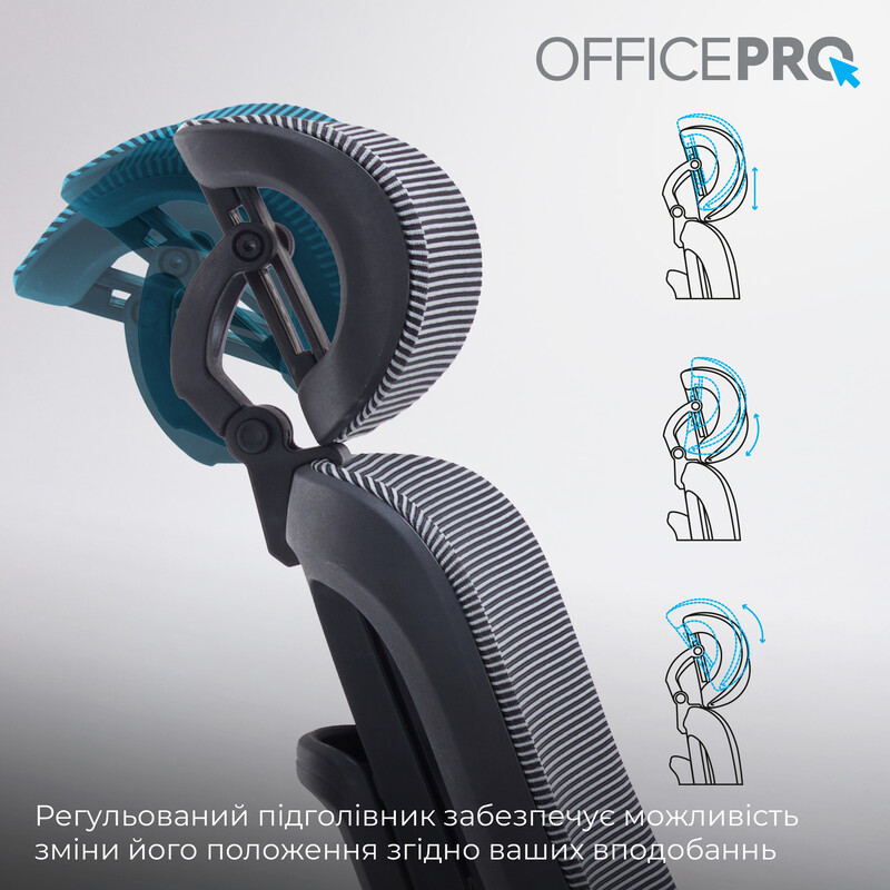 Кресло офисное Officepro Skyline Footrest Black/Dark Gray (OC750-B-DG-DG)