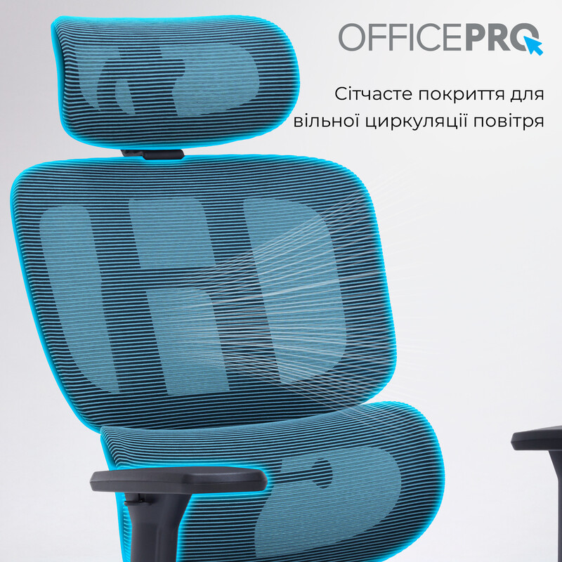 Кресло офисное Officepro Skyline Footrest Black/Dark Gray (OC750-B-DG-DG)